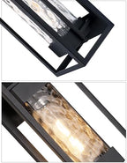 PARTPHONER Modern Outdoor Light Fixture, Exterior Wall Sconce Waterproof Porch Light, Outside Lamp for House with Water Glass for Garage Doorway - Image 5