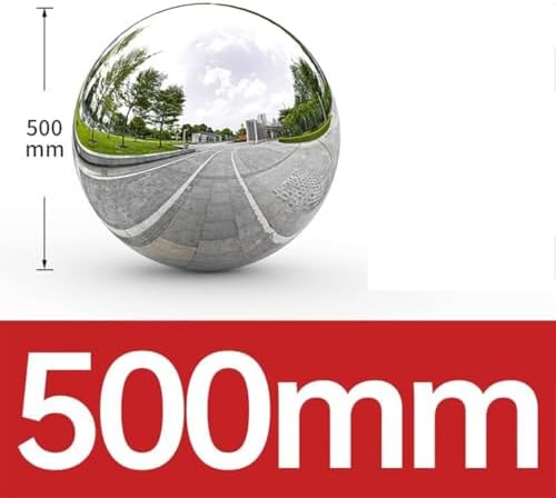Stainless Steel Hollow Sphere Mirror Polished Decorative Metal Ball for Stair Railing Gate Fence Garden and DIY Projects,500mm - Image 2