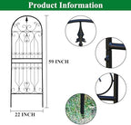 Trellis for Climbing Plants 59" H x 22" W Metal Unique Design Decorative Garden Structure Weather-Resistant Trellises Outdoor Decor Flowers Roses Vine Ivy Clematis 1 Pack - Image 3