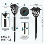 GIGALUMI 8 Pack Solar Lights Outdoor Waterproof, LED Solar Garden Lights - Image 6
