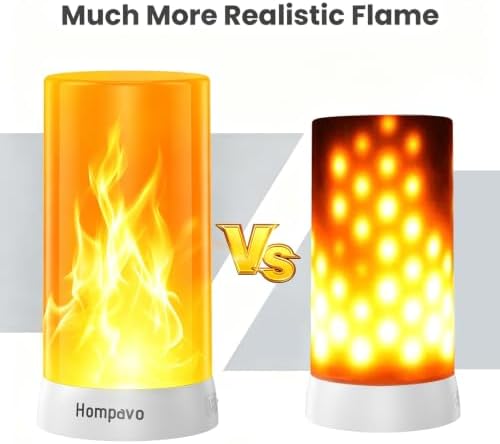 Hompavo 【Upgraded】 Flame Lights, 4-Mode Rechargeable for Home Decor - Image 4