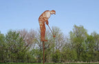 Hobby and Leisure Style Rustic or Powder Coated Metal Garden Stake or Stand (Small Golfer 24" Tall Including Stake, Naturally Rusted) - Image 4