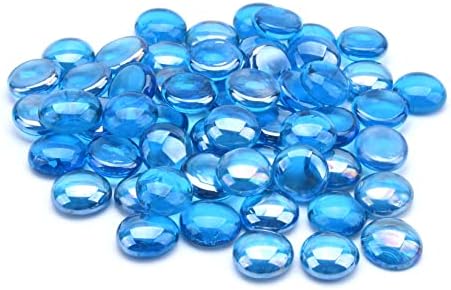 GasSaf 3/4 Inch Caribbean Blue Luster Fire Glass Beads, 20 Pound - Image 3