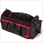 HAUTMEC 18.5" Heavy-Duty Tool Tote, 1680D Open Top Tool Bag with 39-Pockets, Rotating Steel Handle, Padded Shoulder Strap & Water-Resistant Base - HT0178 - Image 6