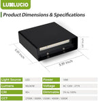 2 Pack Indoor Outdoor Black Up and Down LED Wall Light, Modern Bedroom/Porch Wall Lamp, IP65 Waterproof, 5%-100% Dimmable 18W 1620lm, 5CCT (2700K-5000K), CRI 90+, 120V-277V - Image 6
