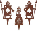 Alice in Wonderland Garden Stakes – Set 2: Queen of Hearts, Spade & Club Knights – Outdoor Decor – RealSteel Original – Rust – Weatherproof American Steel – Made in USA by RealSteel