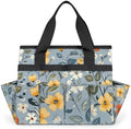 Garden Tool Bag Organizer Garden Tote Bag with Pockets Print Pattern Floral Tool Storage Organizer Gardening Tool Kit Holder 13" x 6.8" x 2.8" by Unknown