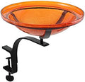 Achla Designs CGB-06M-RM 12 Inch Mandarin Crackle Rail Mount Bracket Birdbath by ACHLADesignsHomeGarden