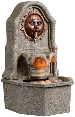 Tabletop Fountain Waterfall Sun Desktop Fountain Resin Running Water Ornaments Circulating Small Vintage Home Decoration - Image 4