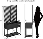 Metal Raise Garden Bed with Trellis,70" Elevated Trellis Planter Outdoor - Image 4