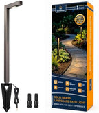 Gardenreet Solid Brass Low Voltage L-Shaped Path Light, Bronze, Wired,1Pack by Gardenreet