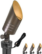 MALORY Solid Brass Landscape Spotlight 4-Pack with 5W MR16 Bulb(S05) by MALORY