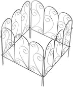 Zhongma Decorative Metal Garden Fence,Pack of 4pcs, Total 26" H x 100" L - Image 4