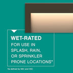Hinkley Landscape Lighting Taper Wide Horizontal 12v Deck Sconce - Aluminum, Low Voltage, Mounts Flush to Surface, Integrated LED, Wet Rated, Modern - Bronze Finish with Etched Glass Lens - Image 4