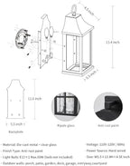 Patio Wall Light Fixtures, Black Waterproof Outdoor Wall Sconce 2pcs - Image 5