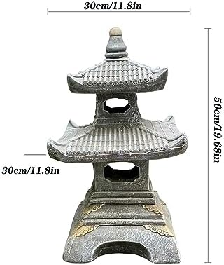 Outdoor Zen Garden Lantern Pagoda,2 Tier Pagoda Garden Statue - Image 6