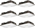Konlite 27W LED Canopy Area Light - 6 Pack - Dark Bronze - 100W HID/M.H. Equivalent - 3800 LM - Daylight Light - 120-277V - UL, Idea for for Gas Station, Gym, Warehouse, Shop, Underpass, Loading Dock by Konlite
