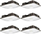 Konlite 40W LED Canopy Area Light - 175W HID/M.H. Equivalent - Bronze - 5450 LM - 6 Pack - 5000K - 120-277V - UL, Idea for for Gas Station, Gym, Warehouse, Shop, Underpass, Loading Dock by Konlite