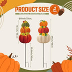 Suzile 2 Pcs Fall Yard Stakes 37" Metal Fall Decoration Outdoor, Rustic - Image 2