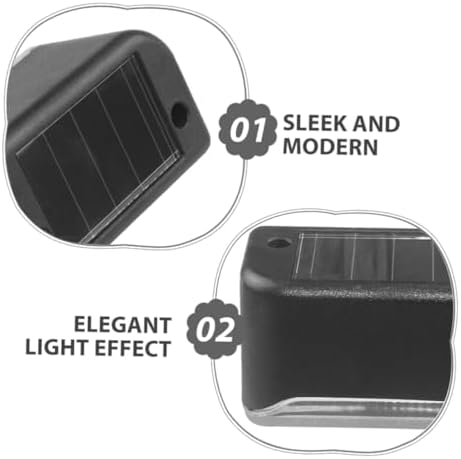COHEALI 12pcs Solar Deck Lights LED Step Lights for Stairs Outdoor Waterproof Warm White Railing Fence for Patio Garden Pathway - Image 3