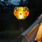 STARSOUL Hummingbird Solar Hot Air Balloon Lantern with Flickering Flame, Hanging Solar Lantern Outdoor Waterproof, Hot Air Balloon Solar Light Decorations for Garden Yard Lawn Porch Porch Backyard - Image 2