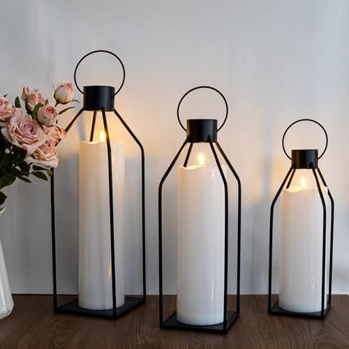 4"*10" Waterproof Outdoor Flameless Candles with Remote & Timer, White - Image 5