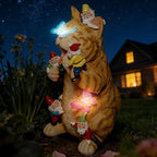 Sunthus Garden Gnome Cat Yard Art Resin Statue Décor by Sunthus