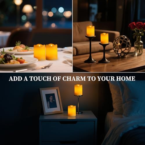 Solar Candles Outdoor, 6 Pack Flameless Candles for Lanterns, 3" x 4" - Image 4