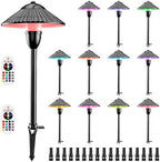 ZUCKEO RGBW Low Voltage Landscape Lighting 5W Color Changing Pathway Lights 12-24V Multi-Color LED Path Lights Waterproof for Yard Garden Walkway Holiday (12 Pack with Connectors) by ZUCKEO