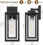 WIHTU 15.78'' Exterior Porch Light Fixture,Outdoor Wall Sconce Lights,Black - Image 4