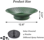12.6" Bird Bath for Outside, Solar Bird Bath Fountains, Bird Bath Feeder - Image 2