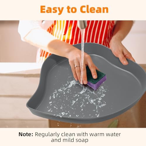 Heated Bird Baths for Outdoors, 60W Thermostatic Winter Birdbath - Gray - Image 6
