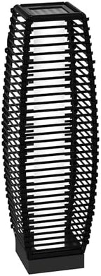 Solar Floor Lamp, Outdoor Rattan Garden Lantern for Pathway and Driveway by Brilluxa
