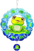 3D Metal Wind Spinner-Hanging Frog Wind Spinner Gifts for Women Mom Grandma Wife,12in Spinfinity Designs Wind Spinners for Outdoor & Indoor Decorations by Unknown