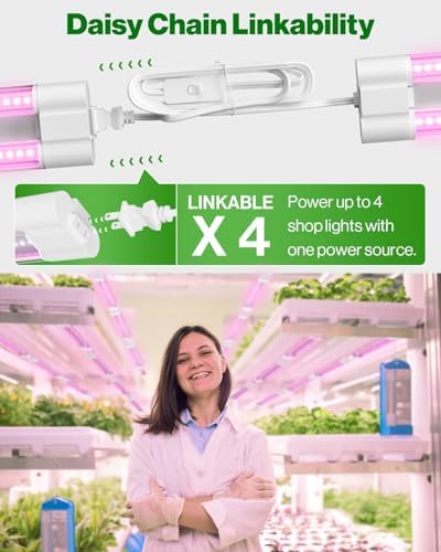 Sunco 2 Pack 3FT LED Grow Light, Full Spectrum, 30W - Image 4
