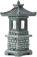 Pagoda Garden Statue, Solar-Powered Pagoda Garden Statue Auto-on Led Lantern for Zen Outdoor Decor, Dark Gray by Unknown