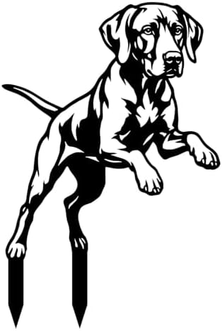 Dog Metal Garden Stake - Weatherproof Dog Silhouette Yard Art, Decorative Outdoor Sign for Lawn & Patio, Heartfelt Gift for Treeing Walker Coonhound Lovers(Jump,14") by VORISCAPE