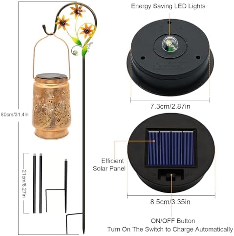 Sunflower Solar Lanterns Outdoor Waterproof, Birthday Gifts for Women Mom - Image 4