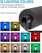 LEONLITE 12-Pack RGBCW Low Voltage Landscape Pathway Lights, 3W, CRI90 - Image 2