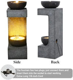 Sunlinua 34h Modern Outdoor Water Fountain with Rain Curtain - Image 5