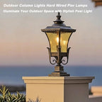 MADISH Outdoor Lamp Post Light, Landscape Path Lights IP65 Waterproof Bollard Lights, E26 Lamp Holder, Modern Outdoor Path Lights Bollard for Lawn, Patio, Courtyard, Driveway - Image 7