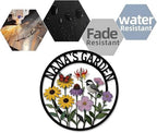 Nana’s Garden Custom Metal Wall Decor – Round Laser-Cut Plaque with Chickadee Bird, Monarch Butterfly & Blooms, Exquisite Floral & Bird Pattern, Heavy-Duty Weather-Resistant Metal Decor, Thoughtful Gift for Grandma, Outdoor Garden, Patio and Home Wall ... - Image 5