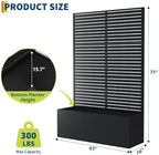 GarveeLife Metal Planter Box with Trellis 71"x47"x16", with Drainage Holes - Image 2