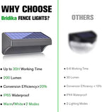 Bridika Solar Fence Lights, Fence Lights Fence Solar Lights Outdoor Waterproof Warm White & Daylight White LED Solar Lights for Backyard, Deck Railing, Stair Handrail and Wall (4 Packs, Plus Size) - Image 6