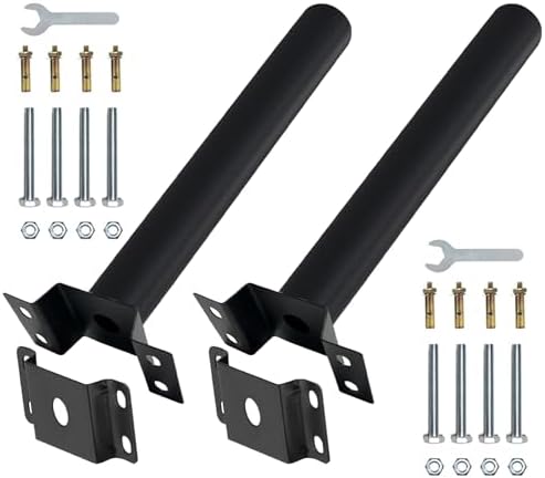 Solar Lighting Mounting Bracket Extension Pole Kit, 2 Pack Black by UNDADE