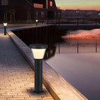 10W Rustproof & Waterproof Aluminum Cylinder Bollard Lights with PC Shade - Wired Modern Landscape Pathway Lights for Lawn, Courtyard & Garage - Image 4