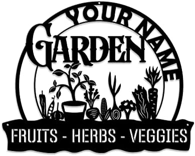 MeMate Personalized Metal Garden Signs Decorations, Custom Name Plaques for Men Women Mom Dad Potting Shed She Shed by MeMate