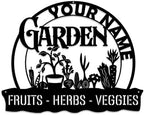 MeMate Personalized Metal Garden Signs Decorations, Custom Name Plaques for Men Women Mom Dad Potting Shed She Shed by MeMate