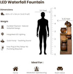 Resin Outdoor Water Fountain 4-Tier Jar Waterfall - Image 3