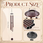 Marsui 67" Extra Large Wind Chime for Outside Deep Tone with 6 Tubes - Image 3